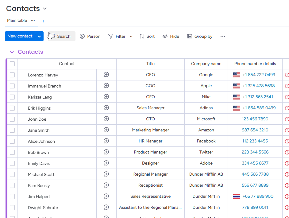 Example of first use of Column Groups app